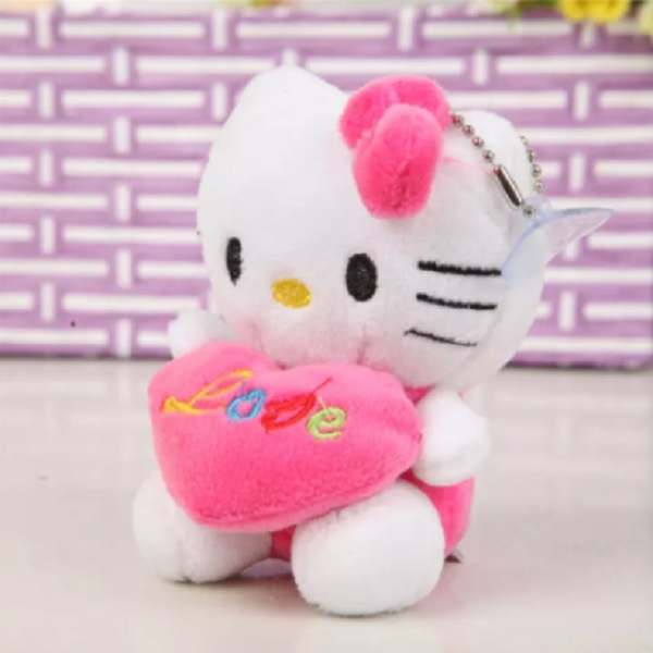 Mini Hello Kitty Cat with Love Plush Stuffed Toys for Kids